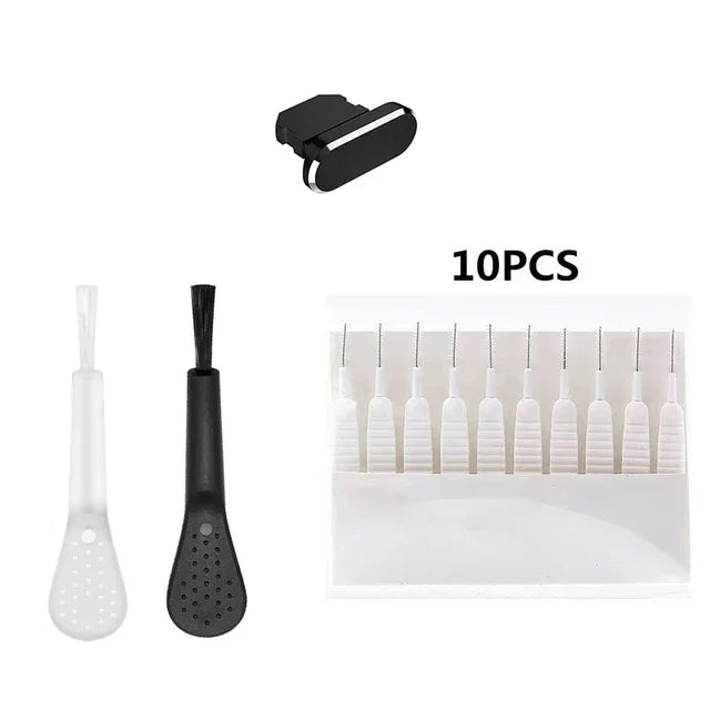 Cell Phone Charging Port Dust Plug with Cleaning Brush for IPhone 15 14 13 16Pro Max Plus Samsung Xiaomi IOS Type C Cleaner Set