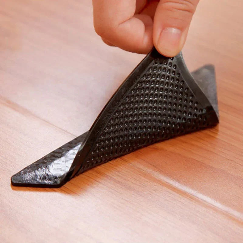 Triangle Carpet Non-slip Stickers Washable Reusable Rug Gripper Anti-skid Rubber Mat Patch Tape Tile Floors Carpets Corners Pad
