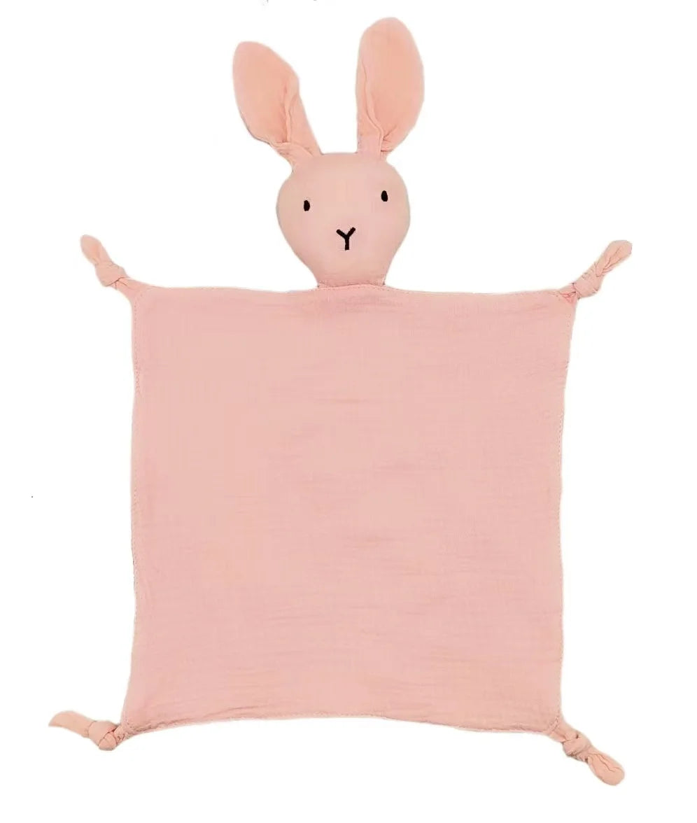 Baby Cotton Muslin Comforter Blanket Soft Newborn Sleeping Dolls Kids Fashion Sleep Toy Soothe Appease Towel Bibs