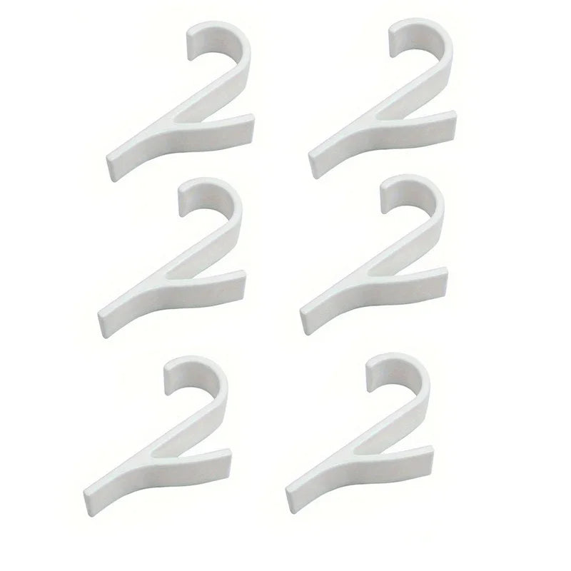 2-6pcs Multi-Purpose Radiator Towel Hangers Coat Clothes Scarf Rack Bath Hook - Metal over Door Or Wall Mounted