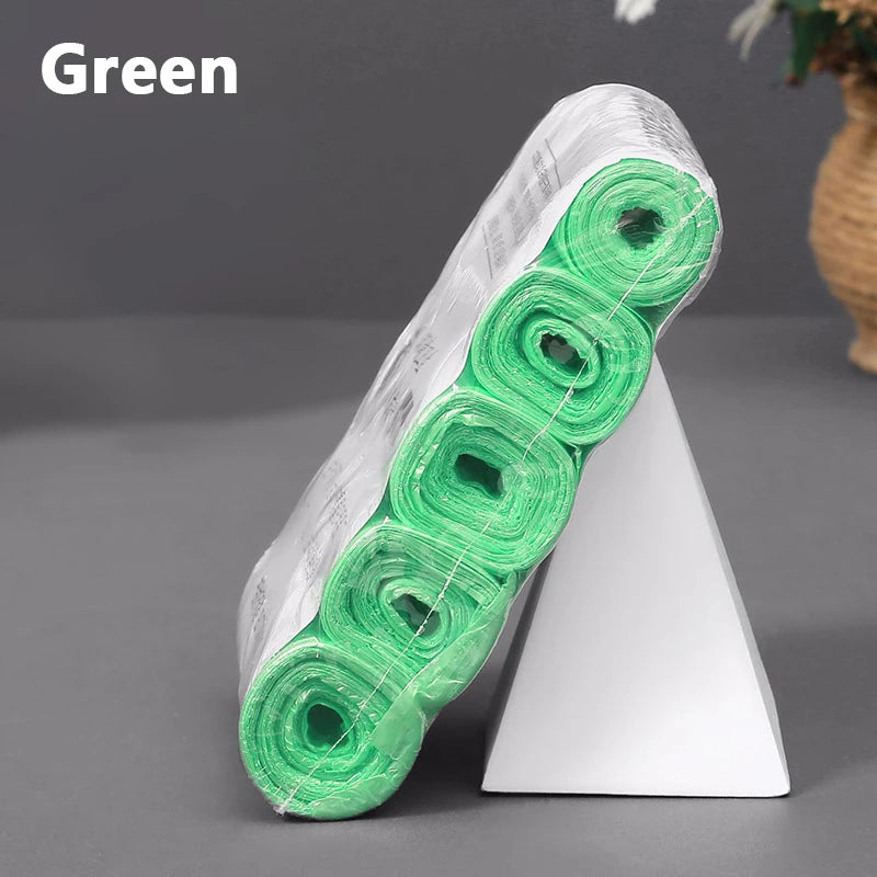 Disposable Flat-mouth Garbage Bag In Roll New Material Thickened And Strong Household Kitchen Bedroom Color Garbage Bag 45x50cm