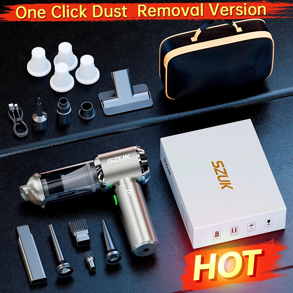 SZUK 985000Pa Car Vacuum Cleaner Powerful Suction Wireless Vacuum Cleaner Handheld Portable Cleaner Mini Vacuum Cleaner for Car
