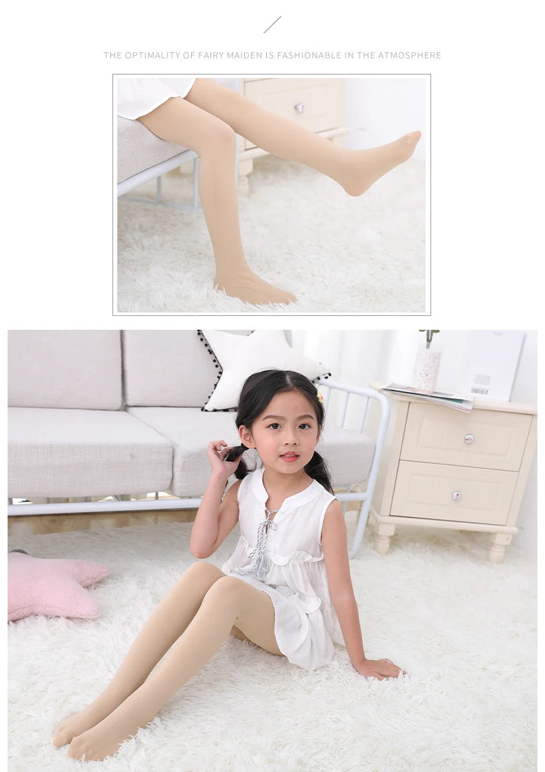 Spring/autumn candy color children tights  for baby girls kids cute velvet pantyhose tights stockings for girls dance tights