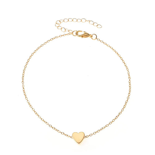 Trendy Beads Multilayer Summer Heart Anklet For Woman Bohemian Vintage
