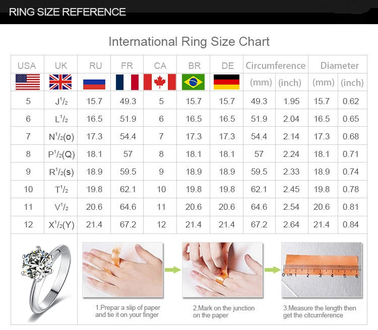 Hot New Luxury 925 Sterling Silver 1-3 Ct Real Moissanite Rings Wholesale