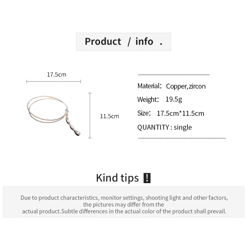 Zircon Double Layered Water Drop Heart Silver Scrap Imitation Pearl Cross Wave Open Collarbone Fine Pendant Necklaces Women K-