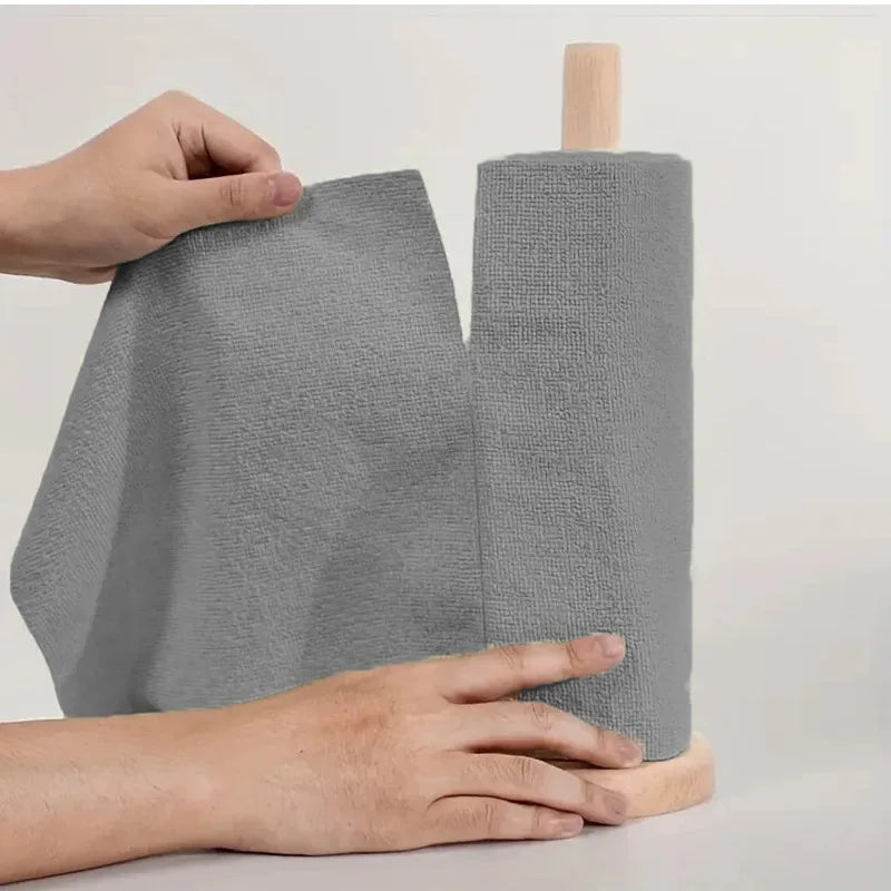 50pcs Non-Stick Oil Dish Cloths, Tear-Off Microfiber Rags, Super Absorbent Kitchen Cleaning Towels for Stove