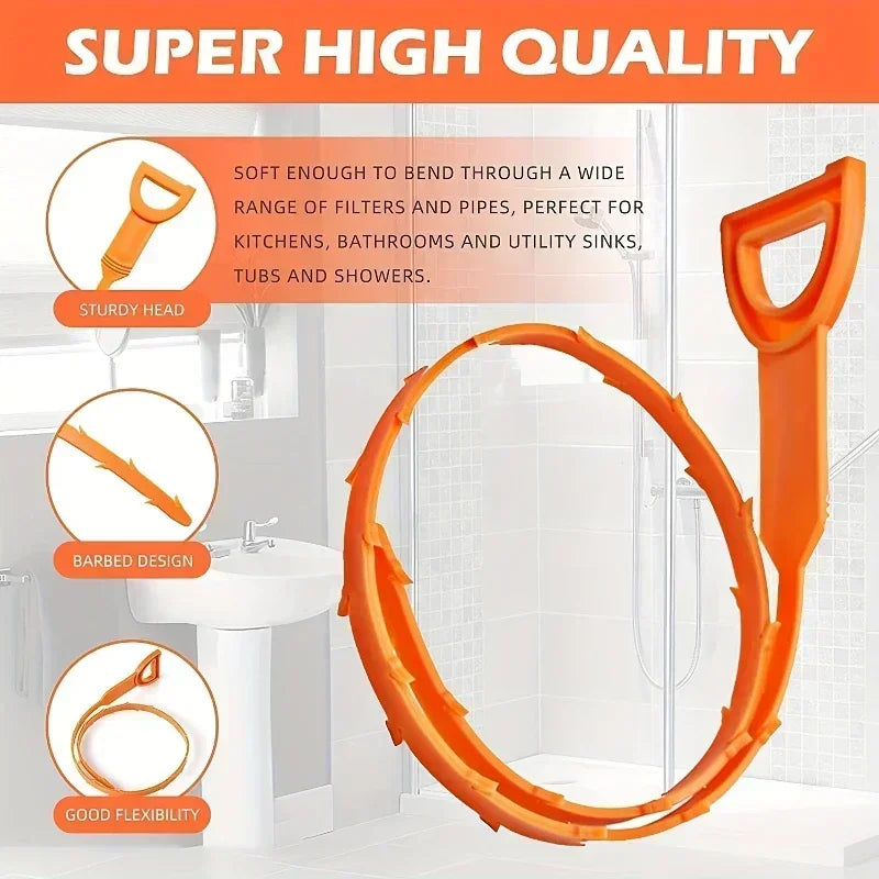 Multi-Pack Drain Cleaner Hooks Professional Pipe Hair Removal Tool for Toilet/Sink Outlet Sewer Dredging Kit