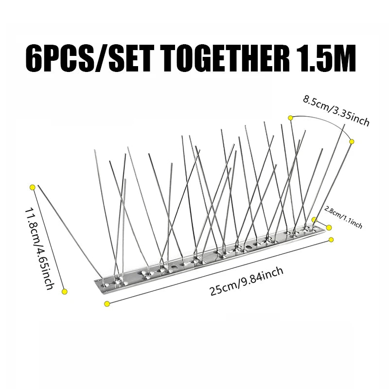 Bird Repellent Spikes Anti Against Birds and Pigeons Hooligans Deterrent Scarecaper Goods Scare Outside Repeller Balconies Pest