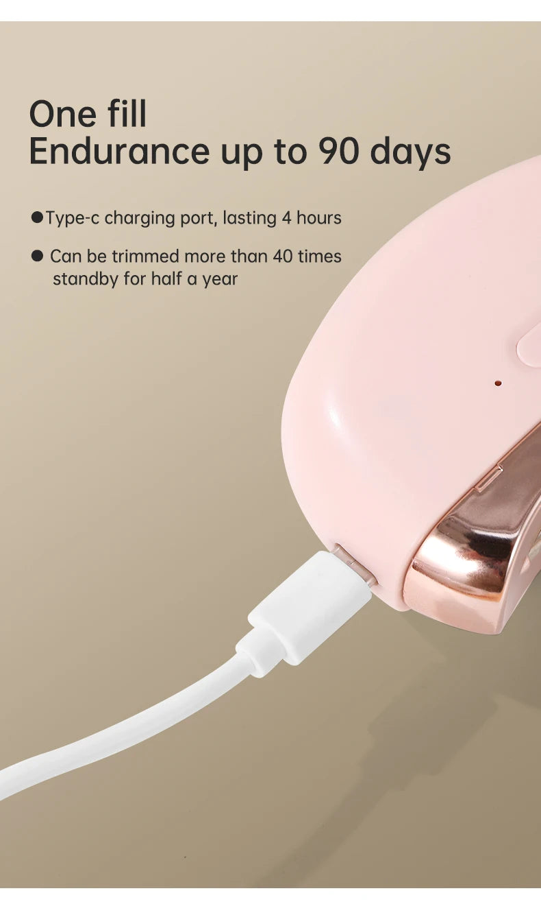 HOMEFISH Electric Nail Clipper 2 in 1 Grinding Polishing Multifunctional Portable Automatic Manicure Grinder