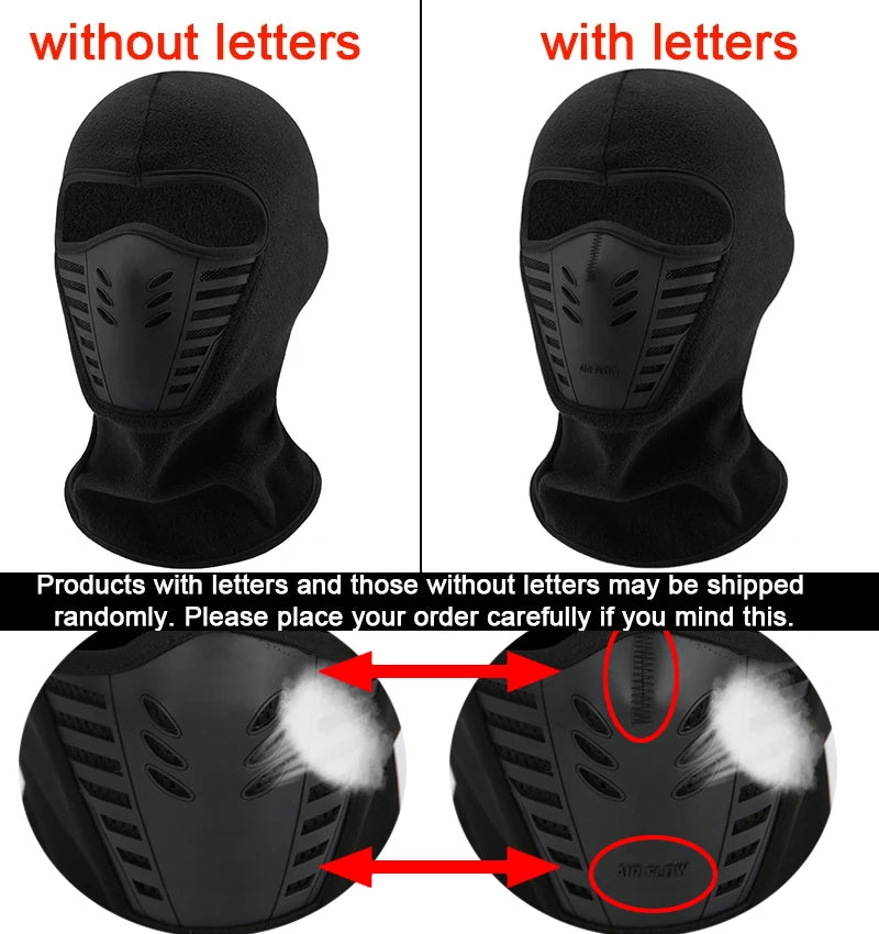 Winter Outdoor Cycling Full Face Mask Windproof Dustproof Keep Warm Face Cover Ski Head Cover Motorcycle Riding Balaclava Cap