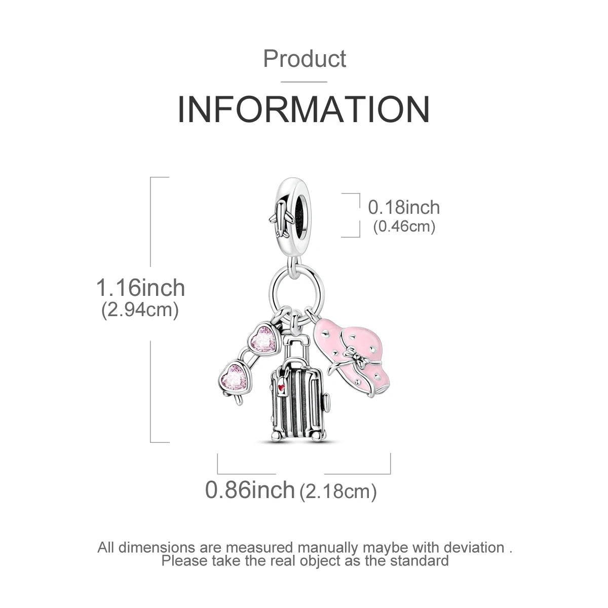 Travel Charm 925 Silver Plane Paris Tower Pendant Fit Bracelet Beads Making Woman Fashion Jewelry
