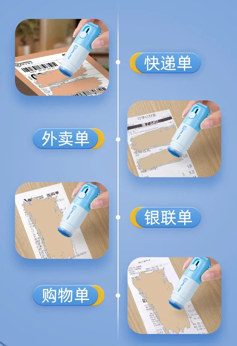 Thermal Paper Correction Fluid with Unboxing Knife Durable Thermal Paper Data Identity Protection Fluid Thermal Paper Eraser