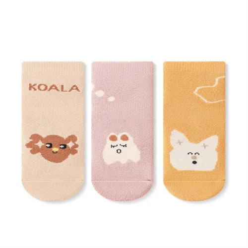 3 Pairs/lot Autumn Winter Warm Toddler Boy Girls Floor Socks Thicken Baby Non-slip Thermal Socks Children Clothing Accessories