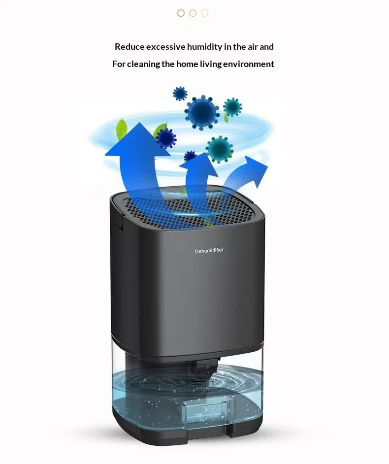 Homefish Portable Mute Air Dehumidifier Moisture Absorber Home Bedroom Office Kitchen Air Dryer Deodorizer Machine EU/US Plug