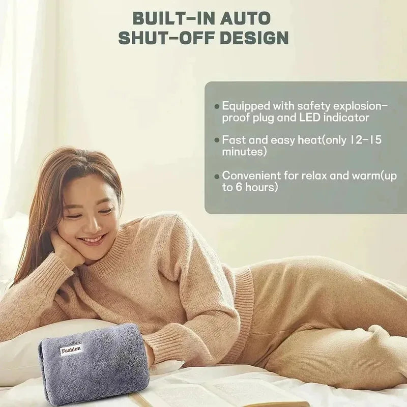 Rechargeable Hand Warmer (EU Plug) - Cute Reusable Hot Compress Bag & Hot Water Bottle