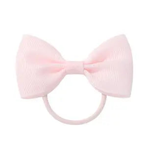 2.75 Inch Small Ribbon Bows With Elastic Hair Bands For Kids Girls Ponytail Solid Color Bowknot Hair Ropes Ties Hair Accessories