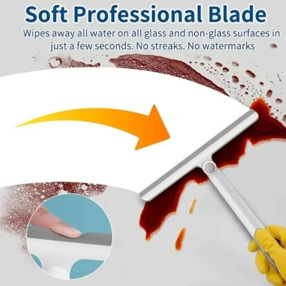 360-degree rotatable shower squeegee, glass squeegee, scraper cleaner, bathroom mirror scraper