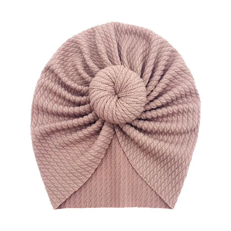 Cute Bow Baby Turban Hat Double Layer Big Bowknot Newborn Hat Soft Warm Elastic Kids Head Beanie Babies Accessories