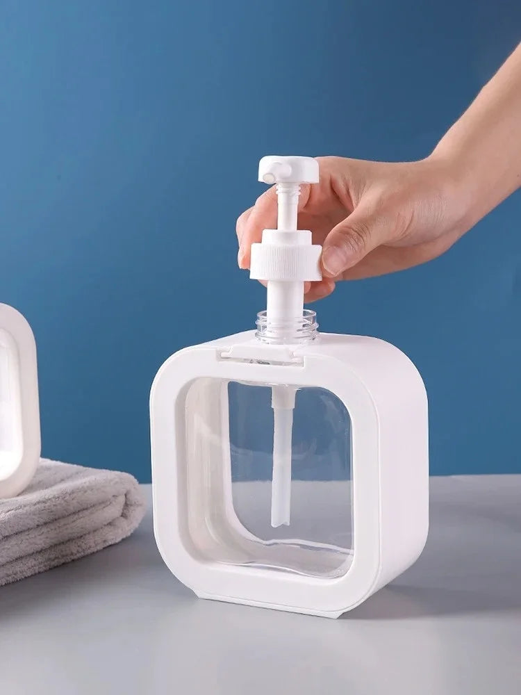 500/300mL Large Capacity Transparent Soap Lotion Dispenser Bottle Press Pump Plastic Hand Sanitizer For Kitchen Bathroom Travel