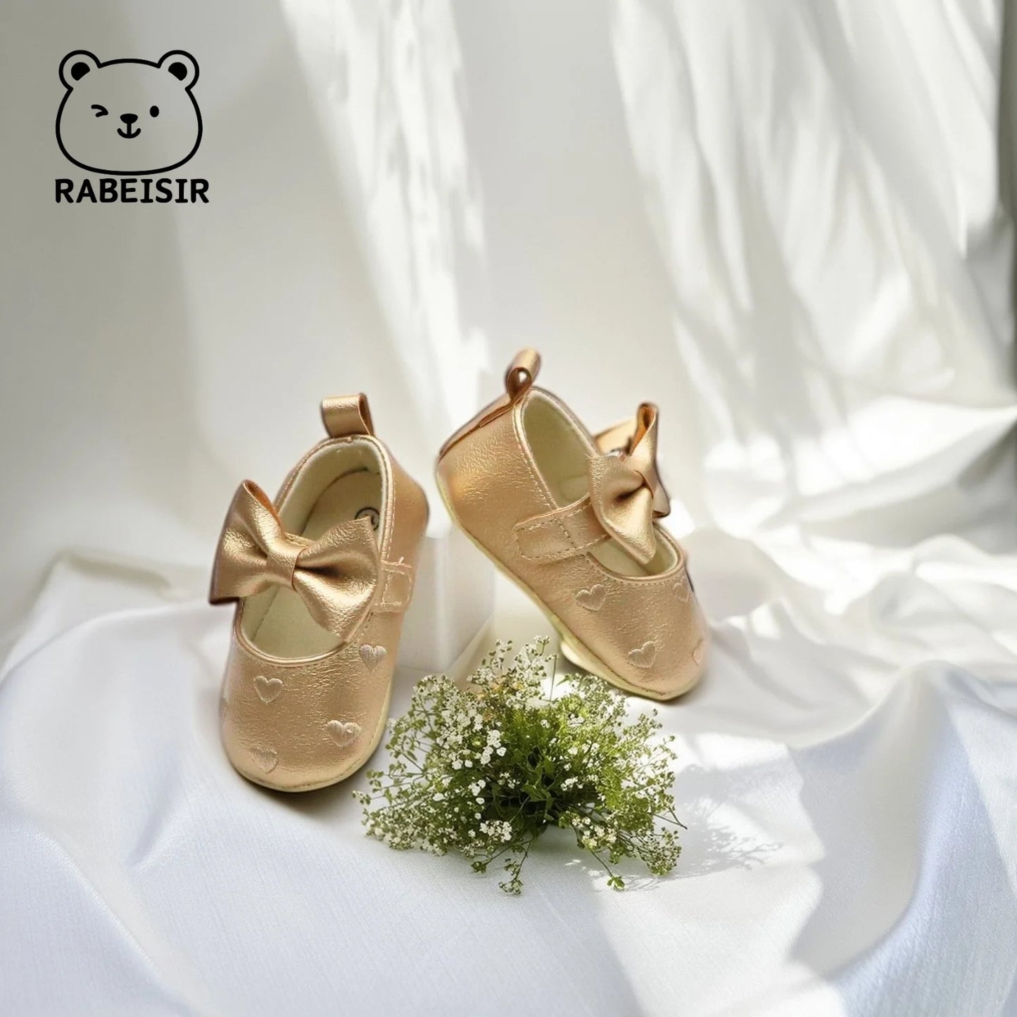 Baby girl toddler shoes baby embroidery love style baby's first pair of step shoes breathable non-slip fashion