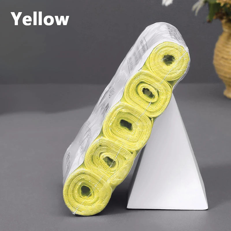Disposable Flat-mouth Garbage Bag In Roll New Material Thickened And Strong Household Kitchen Bedroom Color Garbage Bag 45x50cm