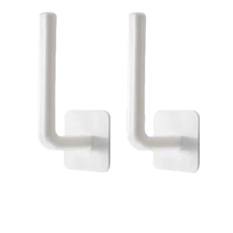 2-Pack L-Shaped No-Drill, Invisible Hooks | Multi-Purpose Strong Adhesive Hooks | Kitchen Dish Towel Hooks for the Lazy