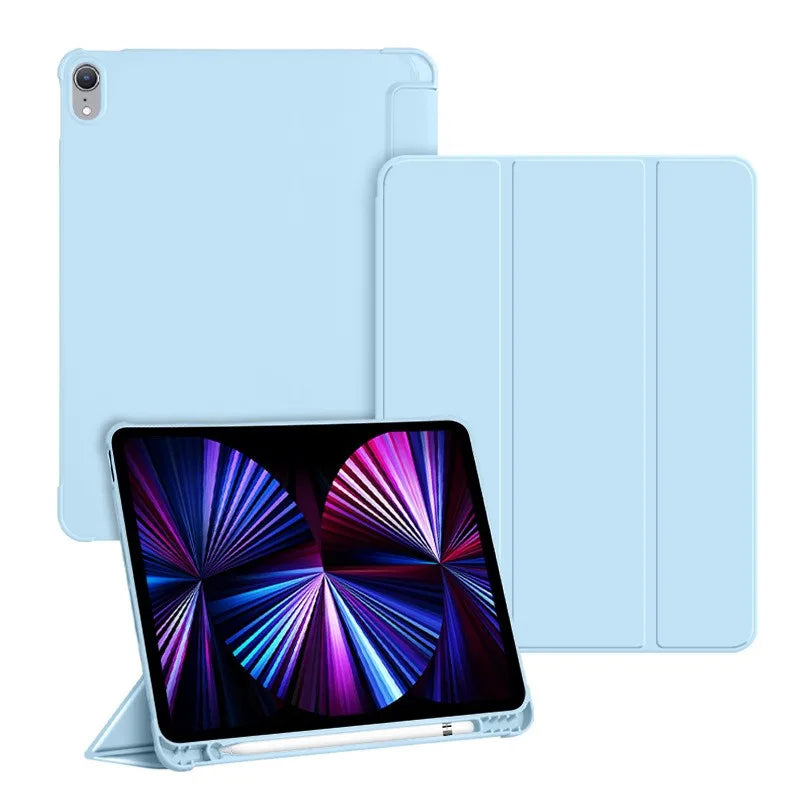 For iPad 10th Gen Case 3 fold Fall prevention Cover for Air 4 5 6 10.9in 11in 13in For Air 2 9.7 Pro 11 12.9 13 Mini 6 7 Case