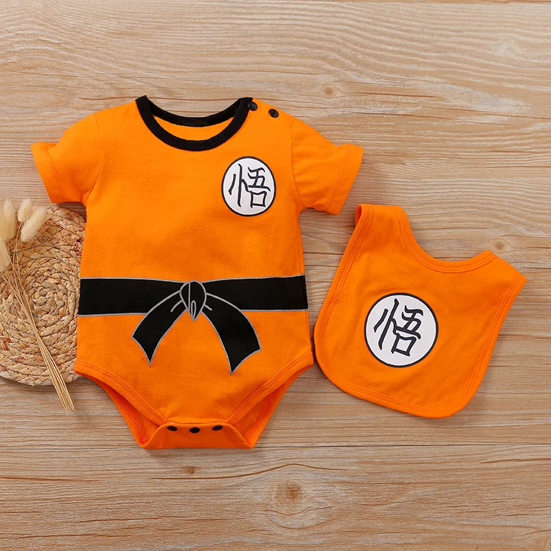 Toddler Anime Cosplay Dragon DBZ Costume Baby Boy Girl Romper Kid Demon Slayer Baby Clothes Newborn Onesie Jumpsuit 0-18 Months