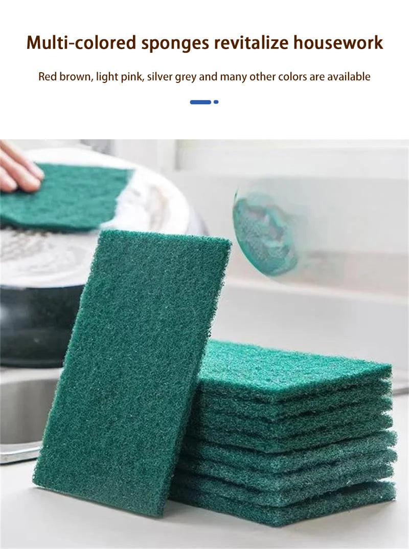 5/10/20/30PCS Scrub Pads Household Kitchen Oil Removal Dishwashing Pot Pads Scratch Free Multipurpose Reusable Cleaning Dishrag