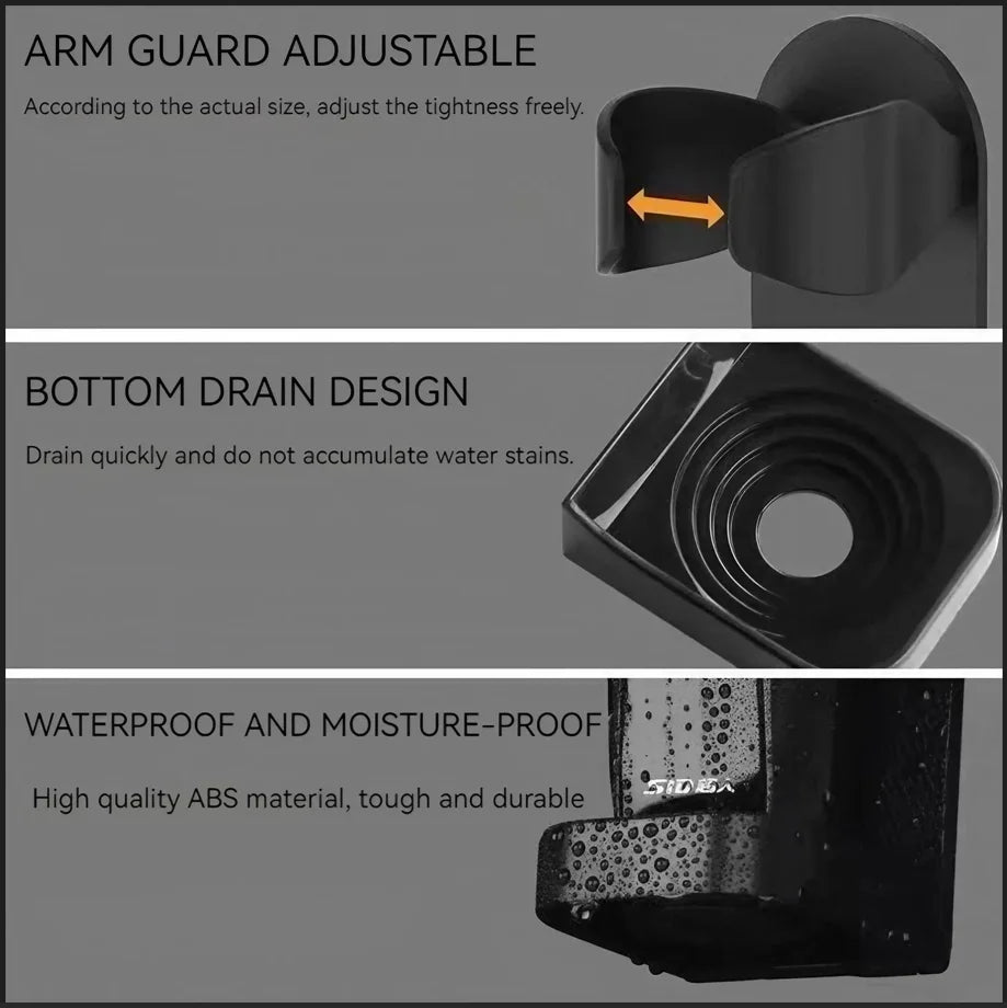 Bathroom Shaver & Toothbrush Holder, Wall Mounted Razor Rack with Adhesive, Space Saving Traceless Organizer for Shaving Accesso