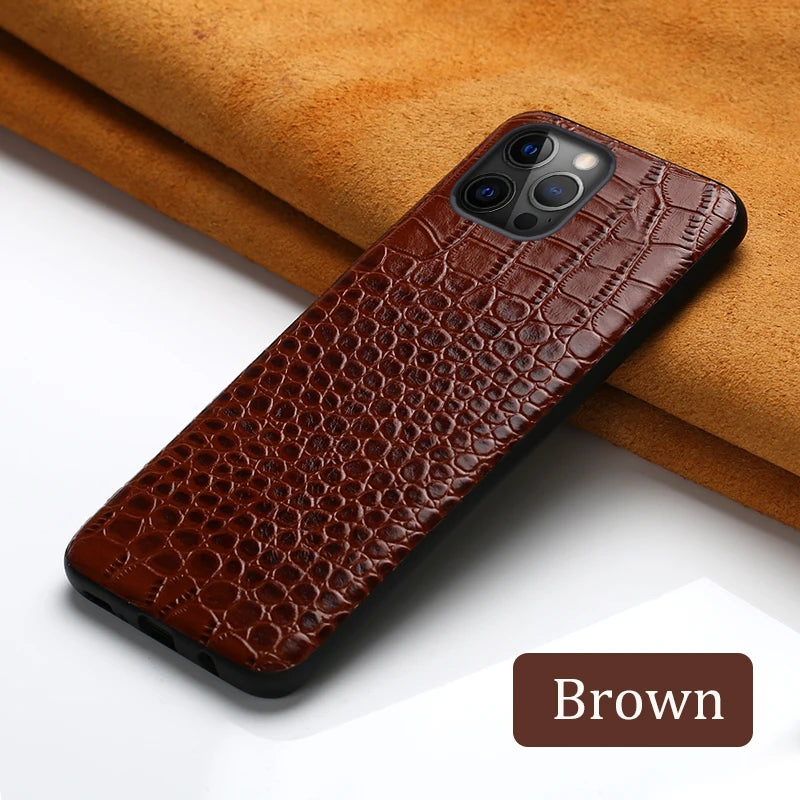 WEFOR Genuine Leather Phone Case for Apple iPhone 14 11 12 13 Pro Max 14Pro 12 Mini X XR XS 6S 6 7 8 Plus SE 2020 Back Cover