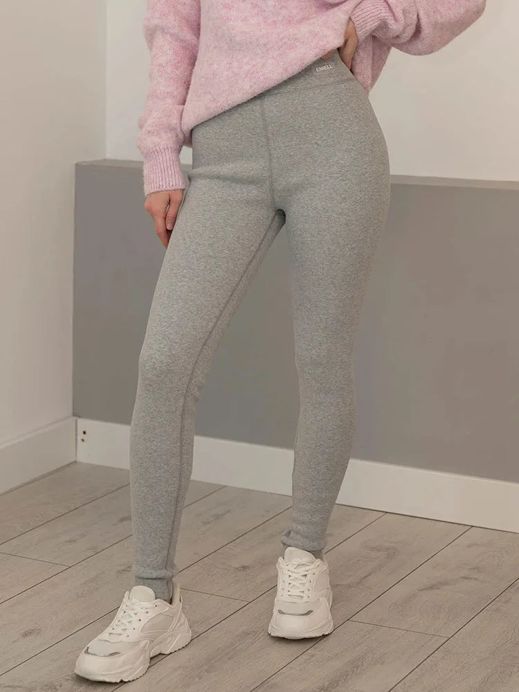 Streamgirl Thick Fleece Leggings Women Winter High Waist Black Outwear Tall Women Warm Thick Velvet Leggings For Winter Pants