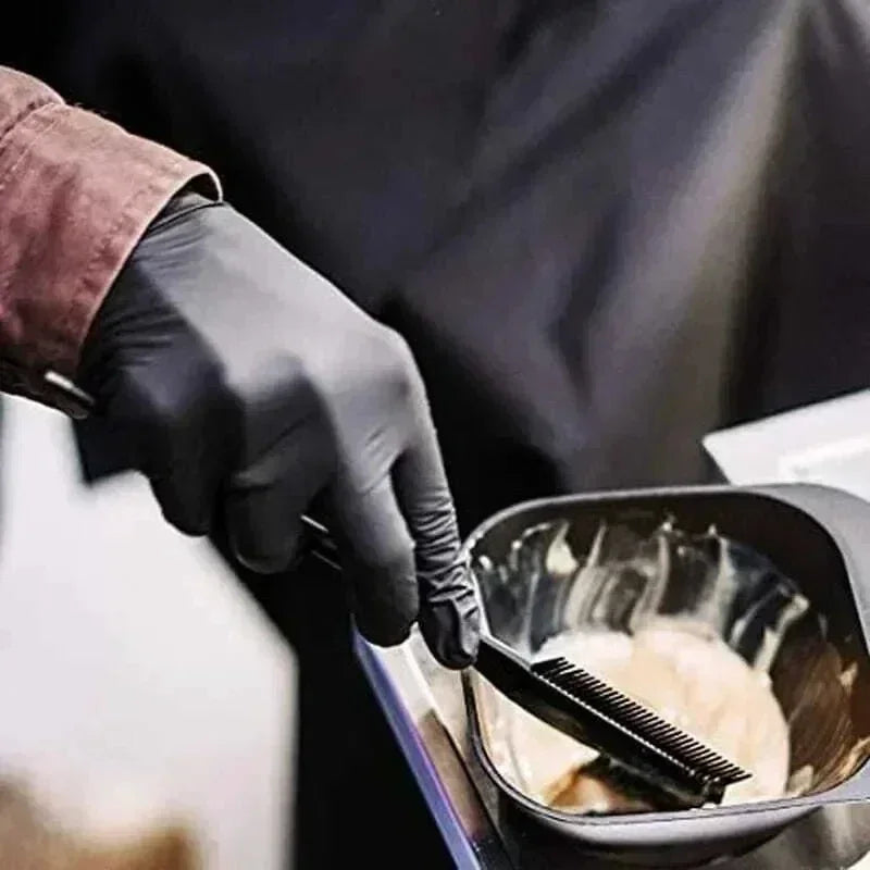 Black Disposable Nitrile Gloves Latex & Powder Free for Tattooing Manicures Salon Cleaning Disposable Food Working Latex Glove