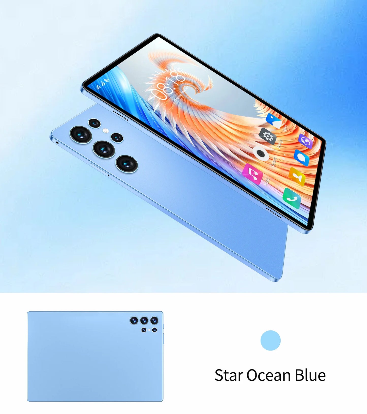 2025 New Upgraded Pad 10.1 Inch Android Tablet HD Display Octa Core 4GB RAM 64GB ROM Dual Phone Call WiFi Google Play Tablet PC