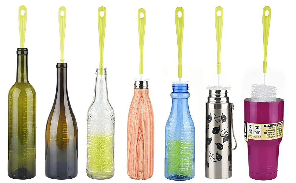 16” Long Bottle Brush Cleaner for Washing Wine/Beer/Sport Well/Thermos/Glass and Long Narrow Neck Sport Bottles