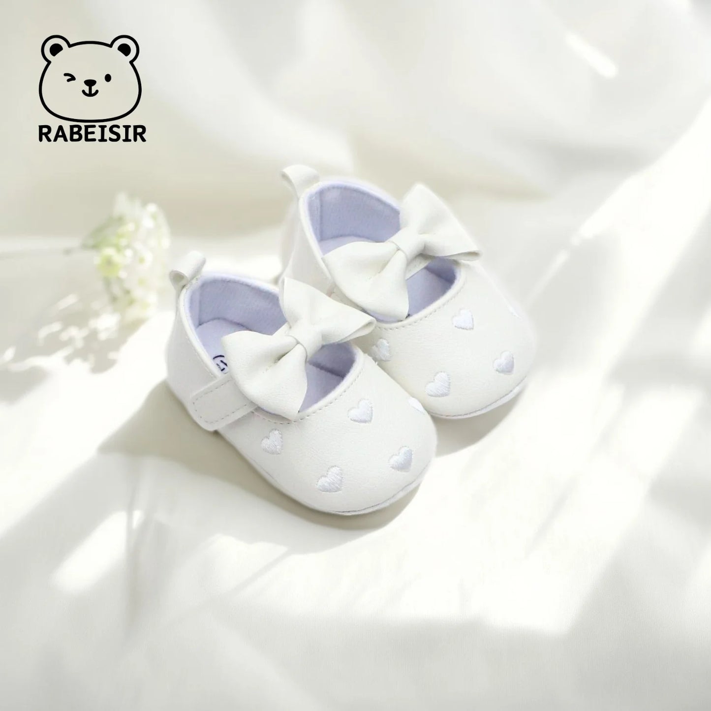 Baby girl toddler shoes baby embroidery love style baby's first pair of step shoes breathable non-slip fashion