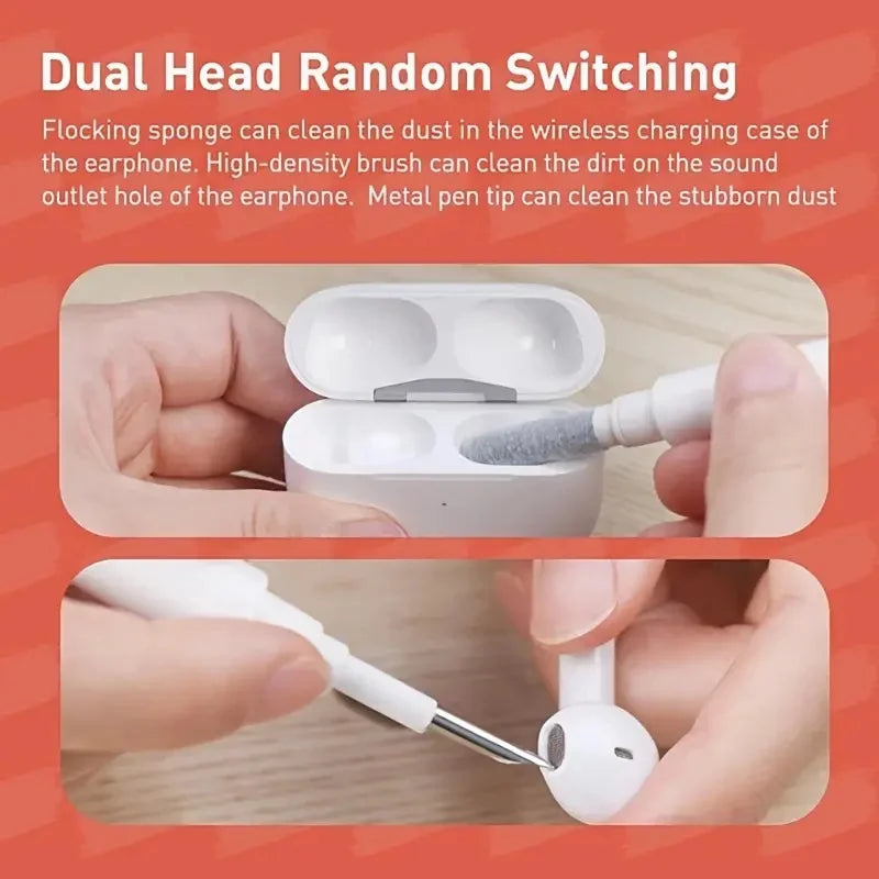 5 in 1 Keyboard Cleaning Brush Kit Keycap Puller Earbuds Cleaner for Airpods Pro 1 2 3 Bluetooth Earphones Case Cleaning Tools