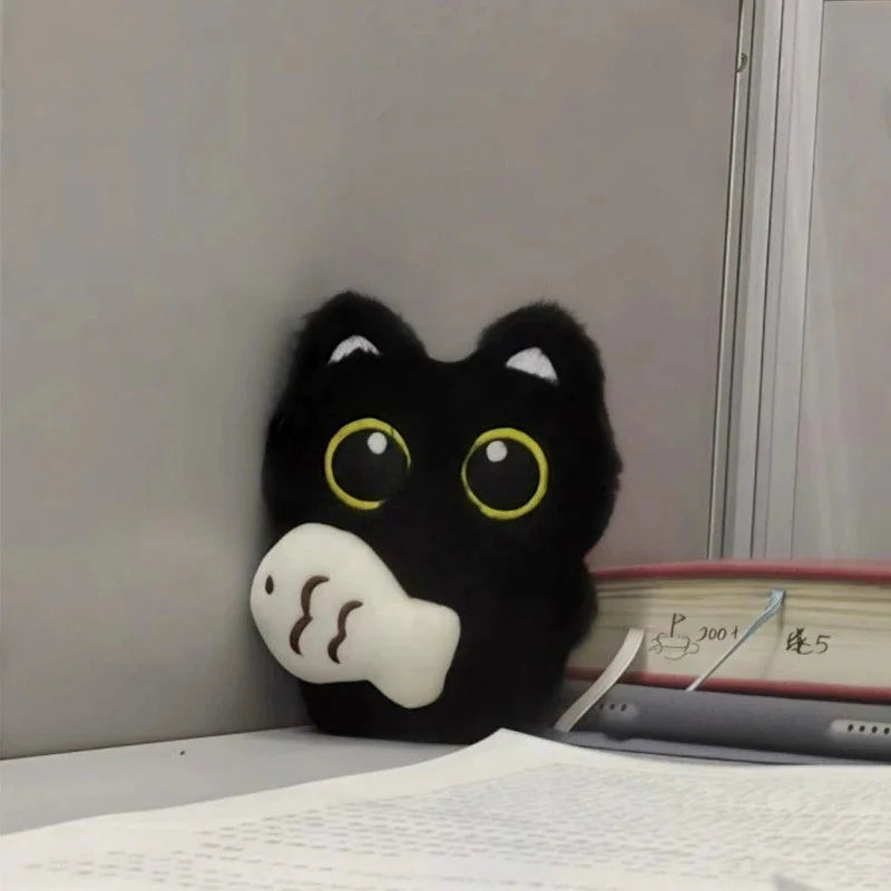 Dark Shadow Cat, For Lonely Bags, Soft Velvet Fur, Plush Key Chain Ring