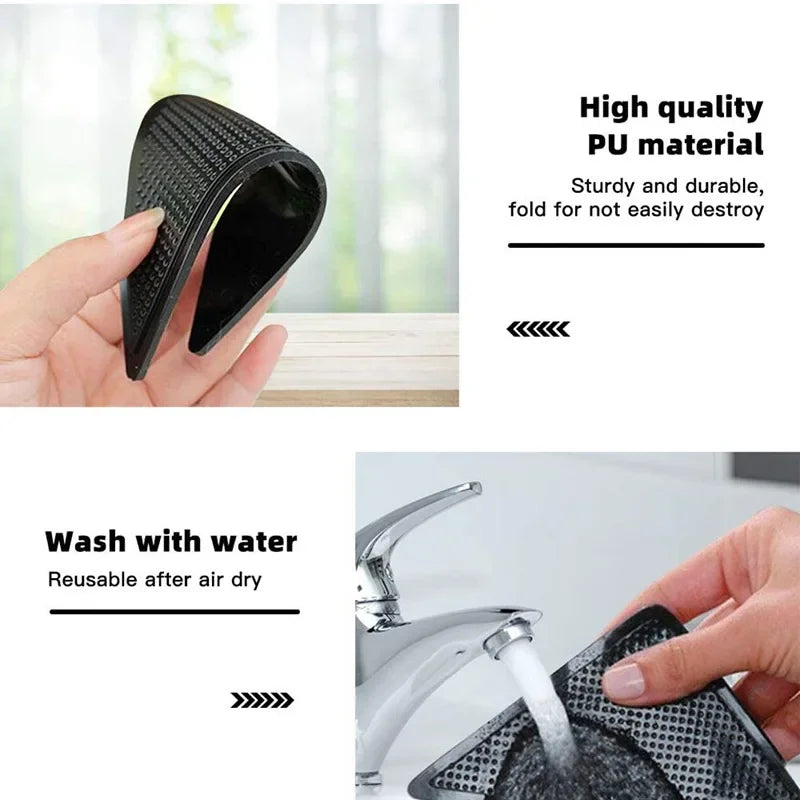 Triangle Carpet Non-slip Stickers Washable Reusable Rug Gripper Anti-skid Rubber Mat Patch Tape Tile Floors Carpets Corners Pad