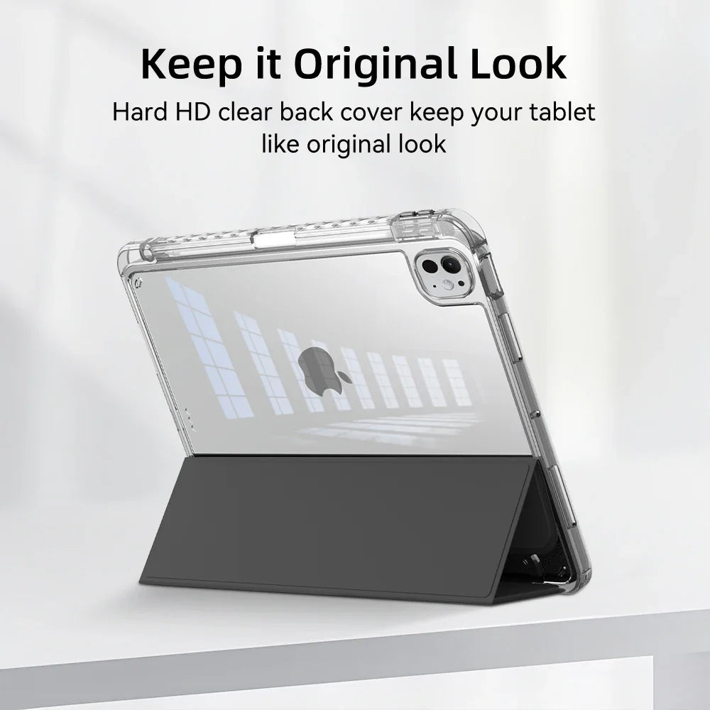 For iPad Air 11 2024 Pro Transparency Case For 2024 iPad Air 11-inch 12.9-inch Air 4/5 iPad 7/8/9th 10.2 5/6th 9.7in Tablet Case