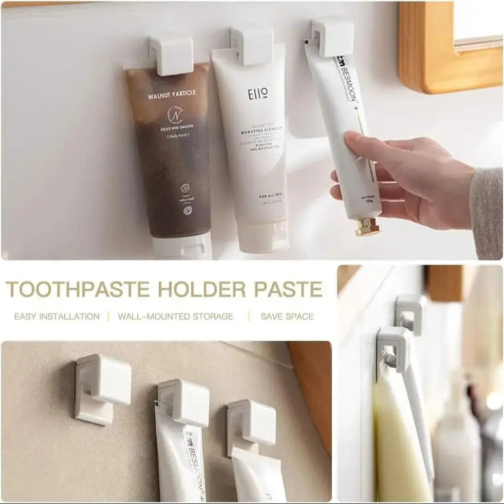 1/2/3/5/10Pcs Punch-free Toothbrush Holder Wall-mounted Toothpaste Holder Storage Rack Holders Organizer Bathroom Accessories