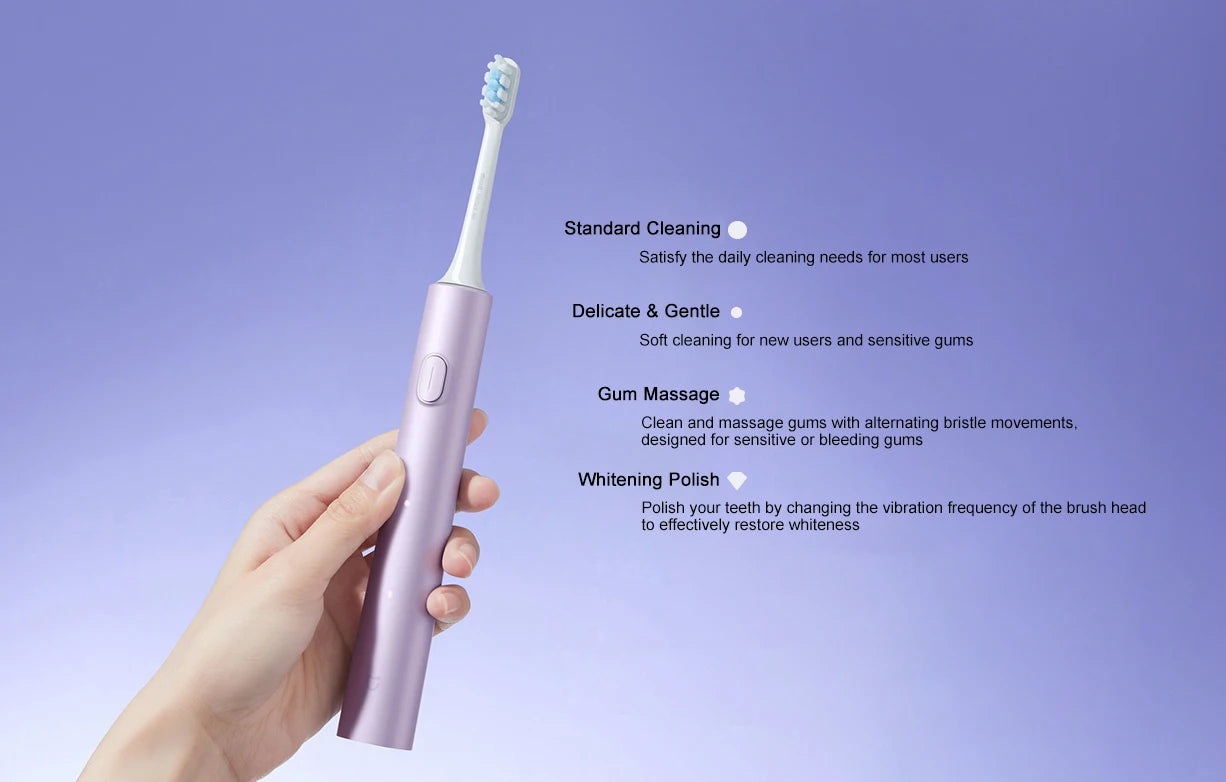 MIJIA T302 Sonic Electric Toothbrush - 31,000 RPM, 150 Days Battery,Copper-Free DuPont Brush Head,IPX8 Waterproof,4 Modes