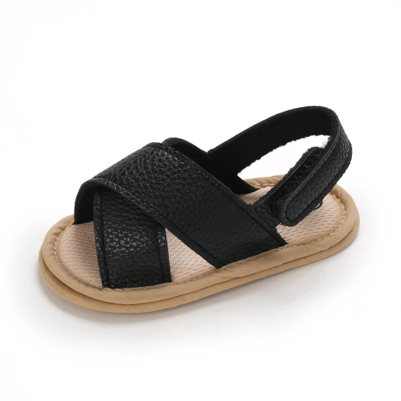 Casual Cute Solid Color Open Toe Sandals For Baby Boy Girls Breathable Lightweight Walking Shoes For Spring And Summer
