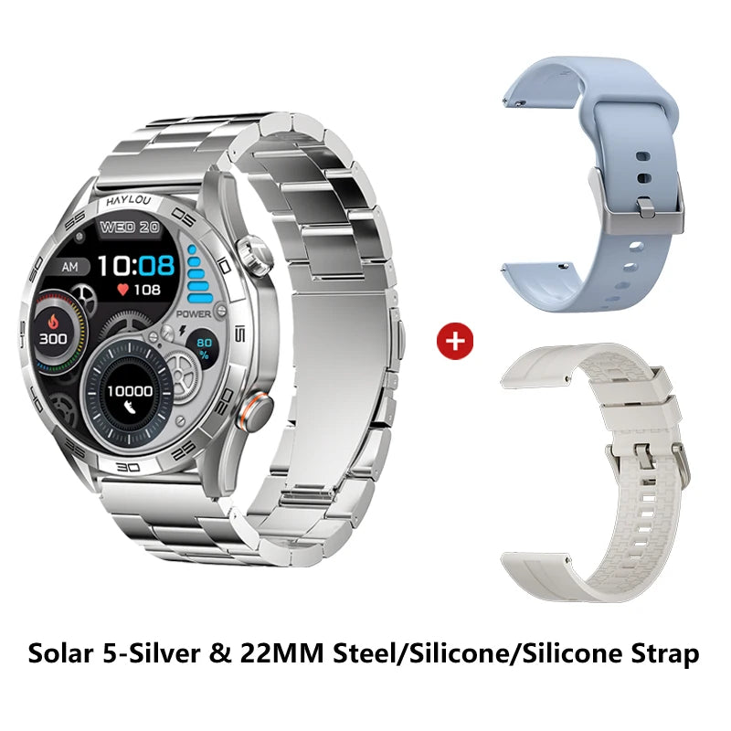 HAYLOU Solar 5 Voice Calling Smartwatch 1.58'' AMOLED Display 60Hz Smart Watch 24H Health Monitoring Sports Smartwatch for Men