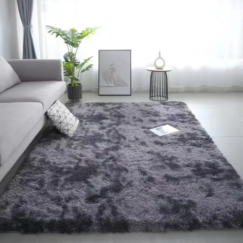 Gradient Silk Wool Bedside Rug Children's Room Living Room Bedroom Non-slip Machine Washable Not Easy To Lose Hair Carpet