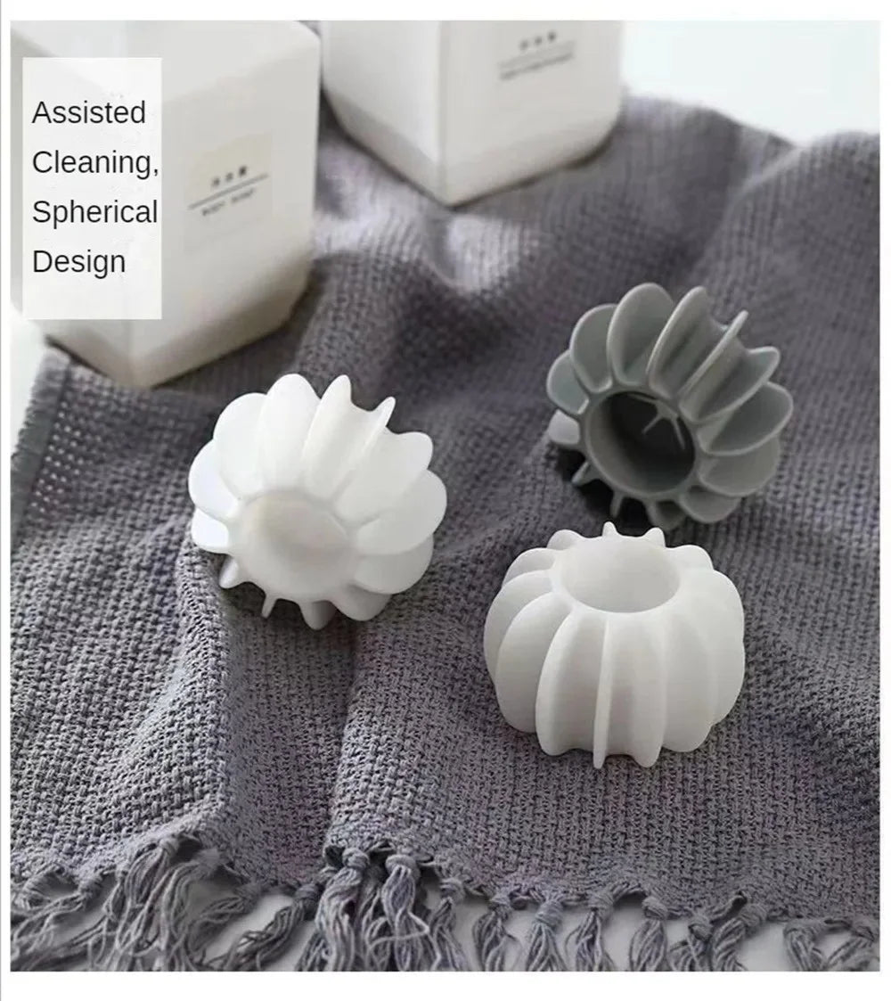 5/10Pcs Magic Laundry Balls Clothes Stain Removal Silicone Reusable Washing Ball for Knot Prevention Hair Catcher Cleaning Tool