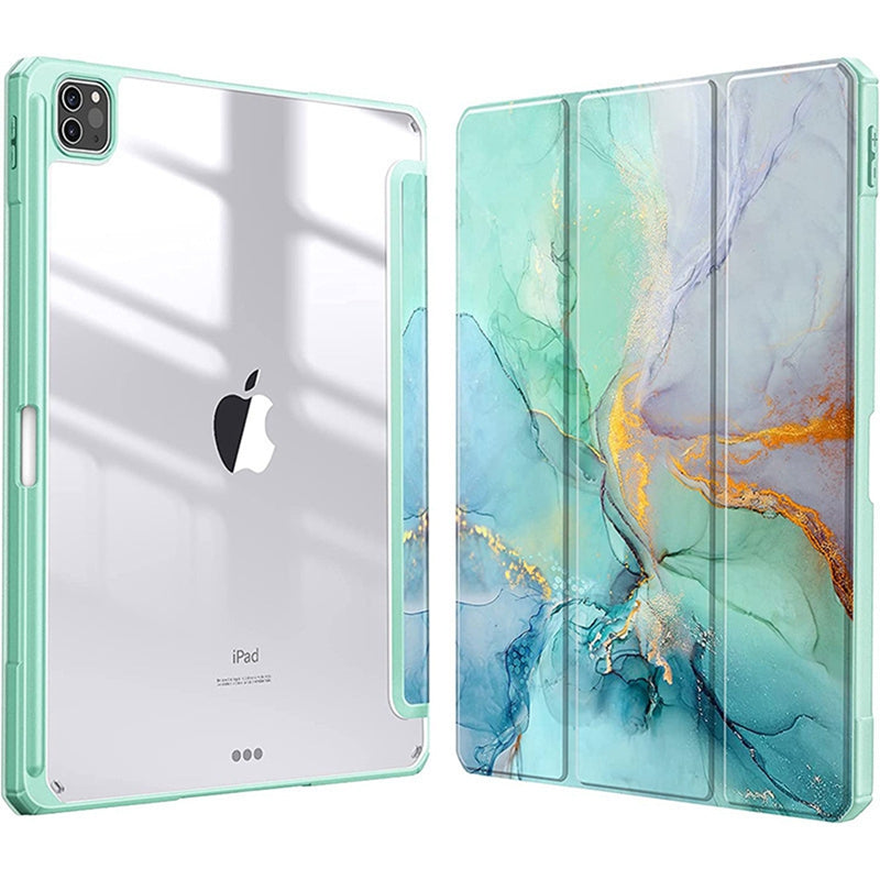 Smart PU Case for iPad Air 4th 5th iPad 10th 10.9 Funda iPad Pro air 12th 11th 11" 7th 8th 9th 10.2 2 9.7 10.5 Transparent Cover