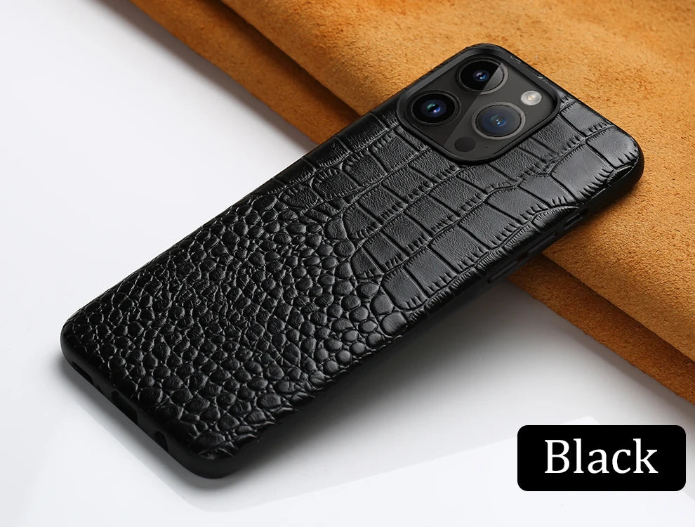 WEFOR Genuine Leather Phone Case for Apple iPhone 14 11 12 13 Pro Max 14Pro 12 Mini X XR XS 6S 6 7 8 Plus SE 2020 Back Cover