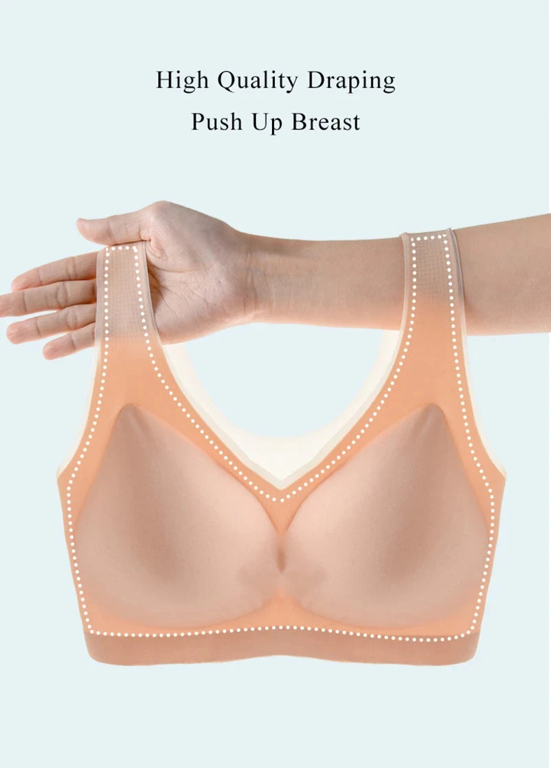 Plus Size Bra 3XL 4XL Seamless Bralette Wire Free Bras For Women Underwear Lingerie Sleep Brassiere Breathable Ultra BH